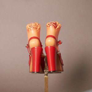 1970s Ulitima Lip Stick Red Platform Heels